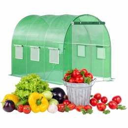Szklarnia tunel ogrodowy foliowy 3x2x2 m 6 m² metalowy stelaż folia UV Bauerkraft