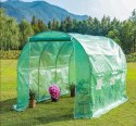 Szklarnia tunel ogrodowy foliowy 3x2x2 m 6 m² metalowy stelaż folia UV Bauerkraft