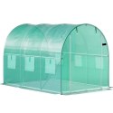 Szklarnia tunel ogrodowy foliowy 3x2x2 m 6 m² metalowy stelaż folia UV Bauerkraft