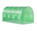 Szklarnia tunel ogrodowy foliowy 4x2x2 m 8 m² metalowy stelaż folia UV 2 wejścia Bauerkraft