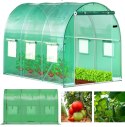 Szklarnia tunel ogrodowy foliowy 4x2,5x2 m 10 m² metalowy stelaż folia UV Bauerkraft