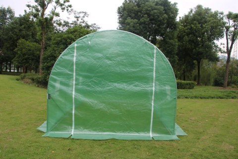 Szklarnia tunel ogrodowy foliowy 4x2,5x2 m 10 m² metalowy stelaż folia UV Bauerkraft