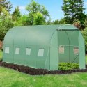 Szklarnia tunel ogrodowy foliowy 6x3x2 m 18 m² metalowy stelaż folia UV Bauerkraft