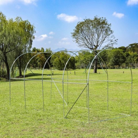 Szklarnia tunel ogrodowy foliowy 6x3x2 m 18 m² metalowy stelaż folia UV Bauerkraft