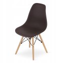 Zestaw stół prostokątny ADRIA 120x80cm biały + 4 krzesła OSAKA kawowe