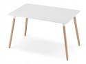 Zestaw stół prostokątny ADRIA 120x80cm biały + 4 krzesła OSAKA kawowe
