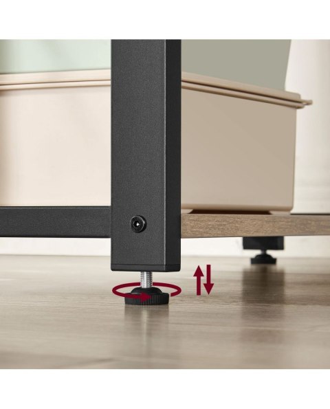 Biurko komputerowe regał z półkami regulowane nóżki dąb sonoma LEOBERT