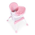 Fotelik krzesełko do karmienia dzieci tacka kosz 5-punktowe pasy różowy ECOTOYS ECOTOYS