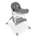 Fotelik krzesełko do karmienia dzieci tacka kosz 5-punktowe pasy szary ECOTOYS ECOTOYS