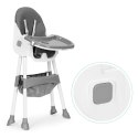 Fotelik krzesełko do karmienia dzieci tacka kosz 5-punktowe pasy szary ECOTOYS ECOTOYS