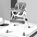 Fotelik krzesełko do karmienia dzieci tacka kosz 5-punktowe pasy szary ECOTOYS ECOTOYS
