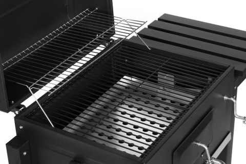 Grill węglowy duży ogrodowy z pokrywą termometr półki koła dmuchawa gratis MEBELKI24