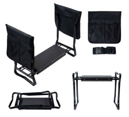 Klęcznik stołek składany do pracy w ogrodzie pas narzędziowy 2 przyborniki LONGWELL INDUSTRIAL LTD