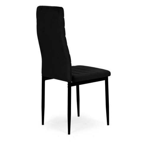 Krzesła z wyprofilowanym oparciem- VELVET CZARNE - 4 sztuki MEBELKI24