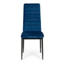 Krzesła z wyprofilowanym oparciem- VELVET NIEBIESKI - 4 sztuki MEBELKI24