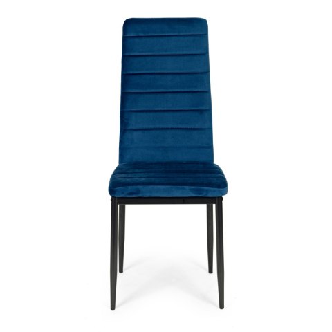 Krzesła z wyprofilowanym oparciem- VELVET NIEBIESKI - 4 sztuki MEBELKI24