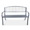 Ławka ogrodowa z oparciem parkowa na taras balkon metalowa konstrukcja grafitowa LONGWELL INDUSTRIAL LTD