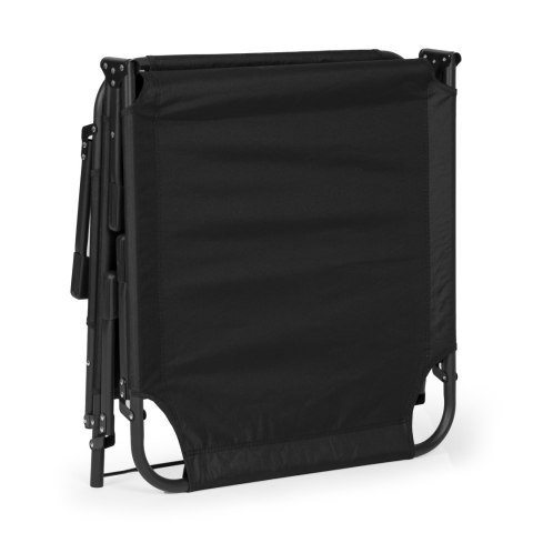 Leżak ogrodowy wędkarski leżanka składana z poduszką czarny MultiGarden MultiGarden