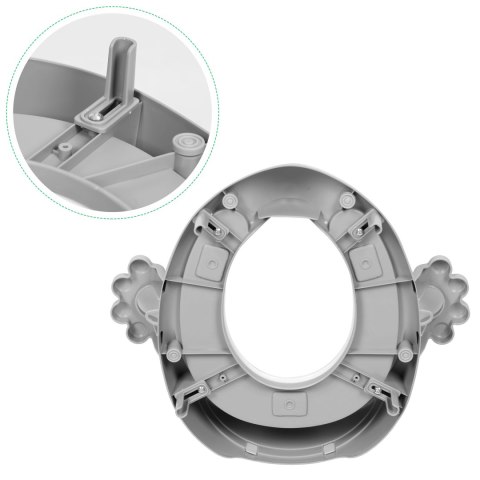 Nakładka na toaletę dla dzieci uchwyty miękka poduszka szara ECOTOYS ECOTOYS