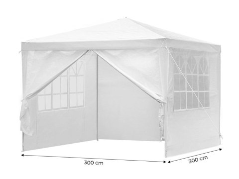 Namiot pawilon ogrodowy handlowy 3x3 m 4 ścianki biały MultiGarden MultiGarden