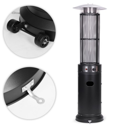 Ogrzewacz parasol gazowy grzejnik 11 kW szklany na ogród patio reduktor wąż pokrowiec MultiGarden MultiGarden