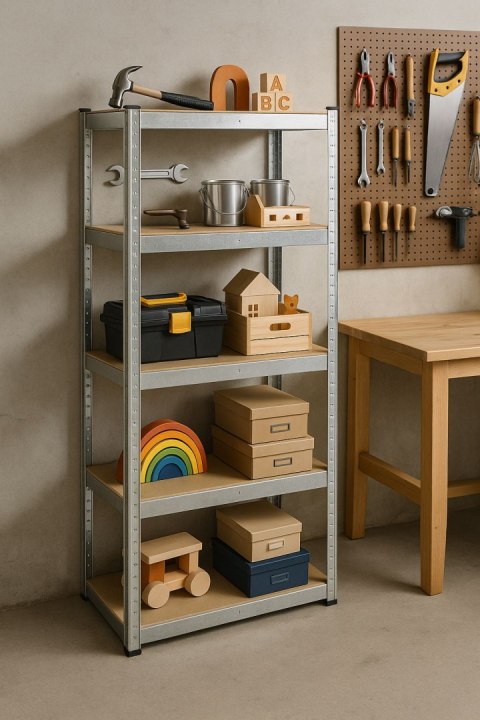 Regał magazynowy 205x120x45 cm stal galwanizowana 5 półek 875 kg ModernHome ModernHome