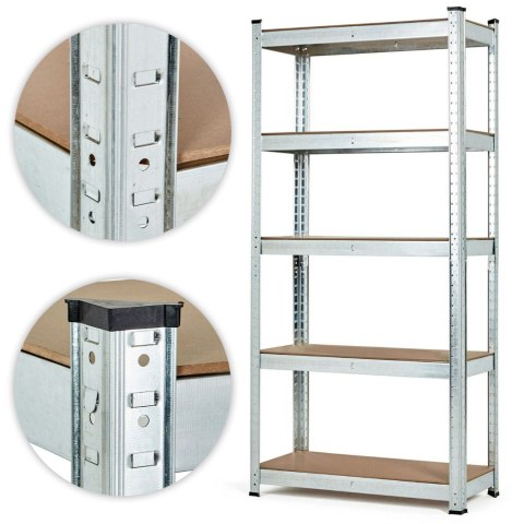 Regał magazynowy 205x120x45 cm stal galwanizowana 5 półek 875 kg ModernHome ModernHome