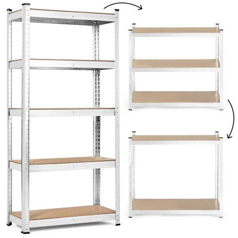 Regał magazynowy 205x120x45 cm stal galwanizowana 5 półek 875 kg ModernHome ModernHome