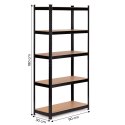 Regał metalowy magazynowy 180x90x30 cm do garażu piwnicy 5 półek 875 kg ModernHome ModernHome