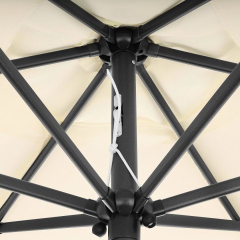 Składany parasol ogrodowy balkonowy regulowany 210 cm beżowy LONGWELL INDUSTRIAL LTD