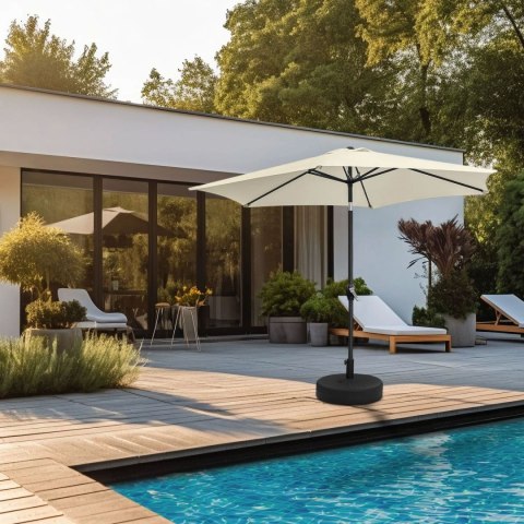 Składany parasol ogrodowy balkonowy regulowany 210 cm beżowy LONGWELL INDUSTRIAL LTD