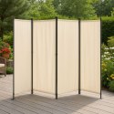 Składany parawan ogrodowy pokojowy 4-panelowy 167x216 cm beżowy MultiGarden MultiGarden