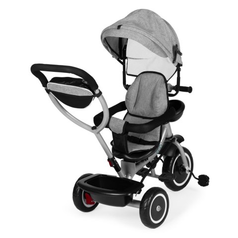 Trójkołowy rowerek spacerówka 2w1 obracane siedzisko składany daszek szary ECOTOYS ECOTOYS
