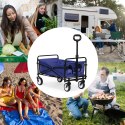 Wózek plażowy transportowy ogrodowy składany niebieski 48x90 cm MultiGarden MultiGarden