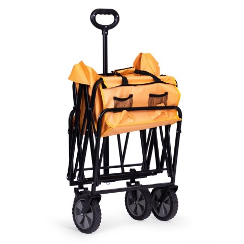 Wózek transportowy składany duży wózek ogrodowy plażowy pomarańczowy 47x105 cm MultiGarden MultiGarden