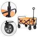 Wózek transportowy składany duży wózek ogrodowy plażowy pomarańczowy 47x105 cm MultiGarden MultiGarden