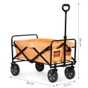 Wózek transportowy składany duży wózek ogrodowy plażowy pomarańczowy 47x105 cm MultiGarden MultiGarden