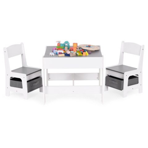 Zestaw mebli dla dzieci stolik + 2 krzesła tablica kredowa ECOTOYS ECOTOYS
