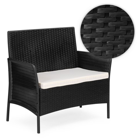 Zestaw mebli ogrodowych stół ławka fotele czarny MultiGarden MultiGarden