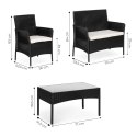 Zestaw mebli ogrodowych stół ławka fotele czarny MultiGarden MultiGarden