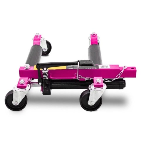 Wózek manewrowy hydrauliczny pod koła 1 sztuka magenta