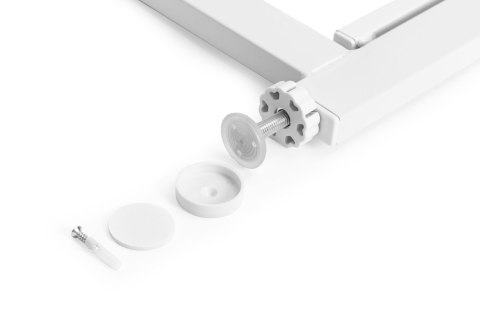 Bramka barierka zabezpieczająca 74-132 cm na schody i drzwi stal dodatkowe panele biała ECOTOYS ECOTOYS