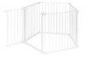 Bramka kojec barierka ochronna dla dzieci i zwierząt 5 paneli 60 cm metal biały ECOTOYS ECOTOYS