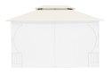 Dach do pawilonu ogrodowego 3x4 m wodoodporne poszycie otwór wentylacyjny beżowy MultiGarden MultiGarden