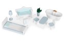 Domek dla lalek Alice 3 piętra 4 pomieszczenia komplet 9 mebelków ECOTOYS ECOTOYS