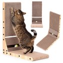 Drapak tekturowy dla kota narożny kartonowy legowisko z zabawką Petsi PETSI