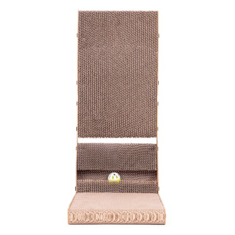 Drapak tekturowy dla kota narożny kartonowy legowisko z zabawką Petsi PETSI