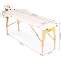 Drewniany stół do masażu i rehabilitacji 2-segmentowy składany w walizkę + torba ModernHome ModernHome