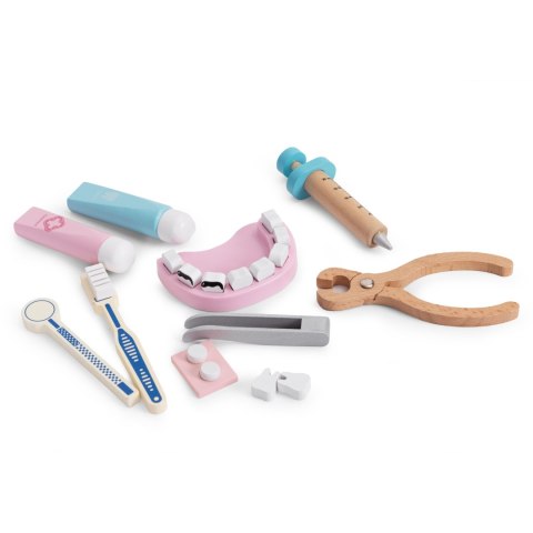 Drewniany zestaw małego lekarza walizka medyczna dla dzieci 34 elementy MULTISTORE