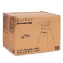 Fotelik krzesełko do karmienia dzieci 6w1 pikowane poszycie tacka szary ECOTOYS ECOTOYS